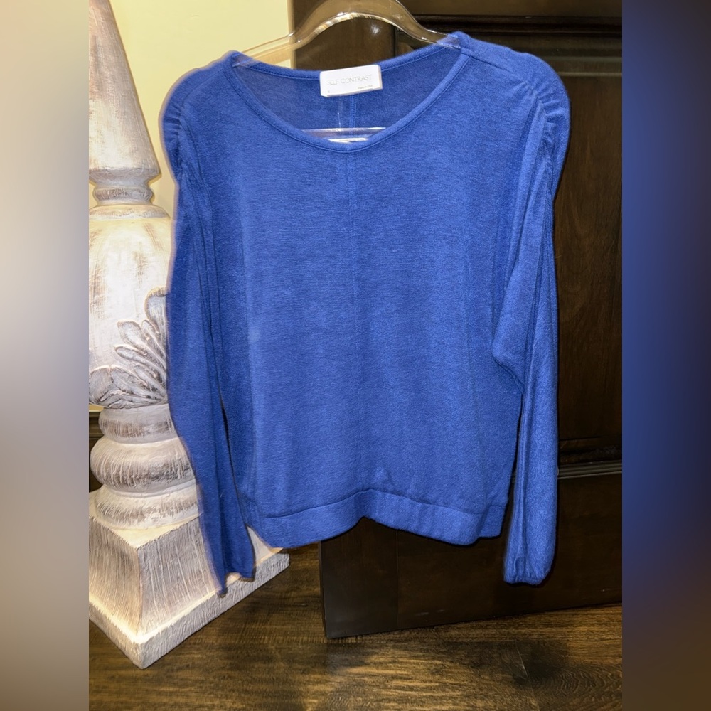 🌟NWT🌟 Self Contrast Blue Sweater NWT